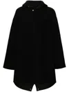 Jil Sander Logo-jacquard Coat In Black