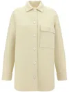 Jil Sander Logo-jacquard Jacket In Neutrals