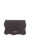 Jil Sander Logo Leather Card Holder In Black