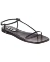 Jil Sander Black Sandals With Ankle Buckle Closure In Leather Woman In Black