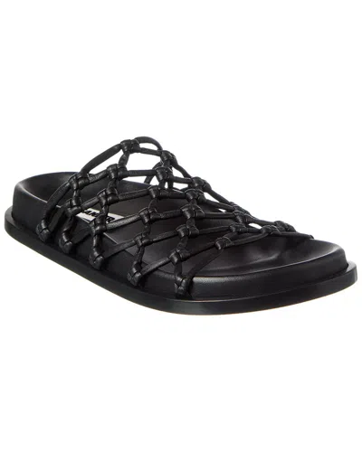 JIL SANDER LOGO LEATHER SANDAL