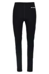 Jil Sander Black Leggings With Printed Waistband In Black