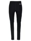 Jil Sander Black Leggings With Printed Waistband In Black