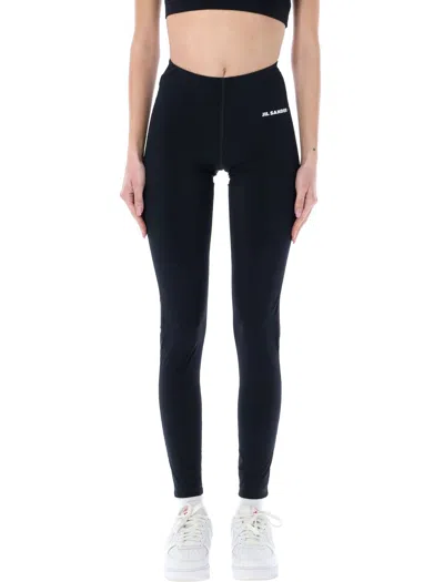 Jil Sander Logo Leggings In Black