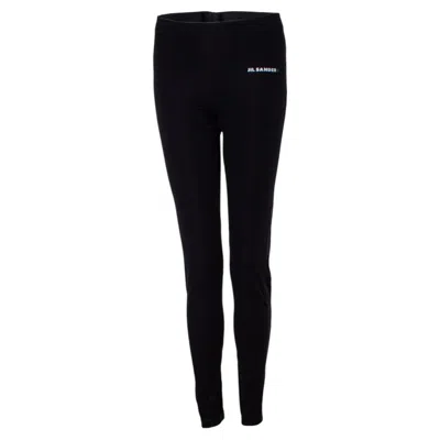 Pre-owned Jil Sander , Logo Leggings In Black