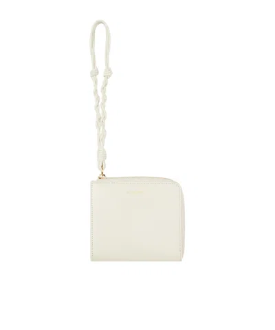 Jil Sander Logo-lettering Leather Wallet In White