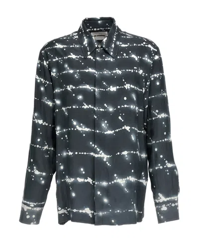 Jil Sander Logo Long Sleeve Shirt In Black