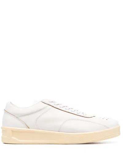 Jil Sander Woman Sneakers White Size 7 Leather