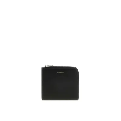 Jil Sander Logo Nappa Wallet Men In Black
