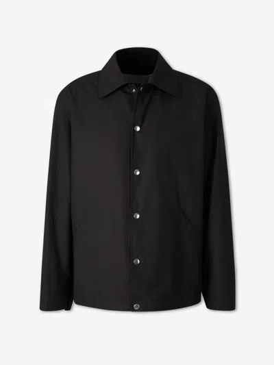 Jil Sander Button-up Jacket With Classic Collar In Black