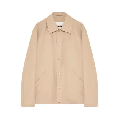 Pre-owned Jil Sander Logo Overshirt 'dark Sand' | Tan | Men's Size 58