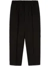 Jil Sander Tapered Trousers In Wool Gabardine In Black