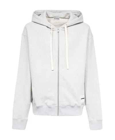 Jil Sander Logo-patch Cotton Cardigan In White