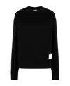 Jil Sander Logo-patch Cotton Sweatshirt In Black