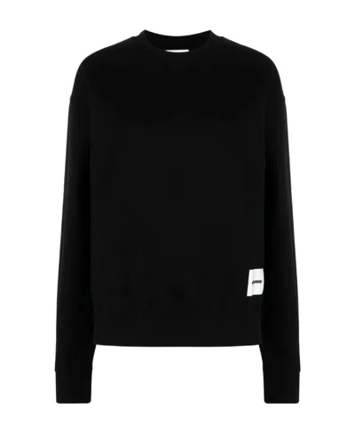 JIL SANDER JIL SANDER LOGO PATCH CREWNECK SWEATSHIRT