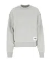 Jil Sander Logo Patch Crew-neck Sweatshirt In Gray