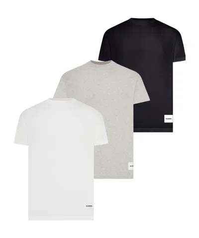 Jil Sander Three-piece Short-sleeved T-shirt Set In Black