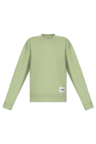 Jil Sander Cotton Sweatshirt In Green