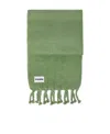 Jil Sander Logo-patch Detail Scarf In Green