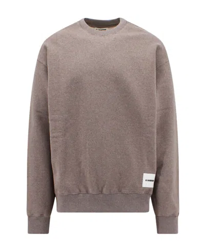 Jil Sander Logo-patch Detail Sweatshirt In Gray