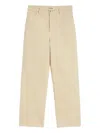 Jil Sander Logo-patch Jeans In Brown