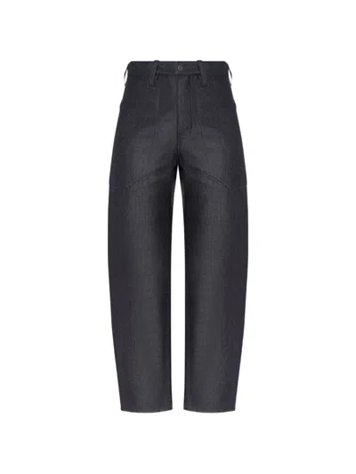 Jil Sander Logo-patch Jeans In Blue