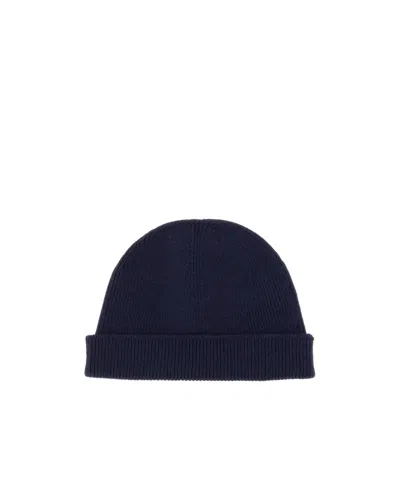 Jil Sander Logo Patch Knitted Beanie In Black