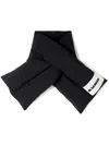Jil Sander Black Padded Scarf With Logo In Black