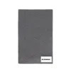 Jil Sander Logo-patch Ribbed-knit Scarf In Gray