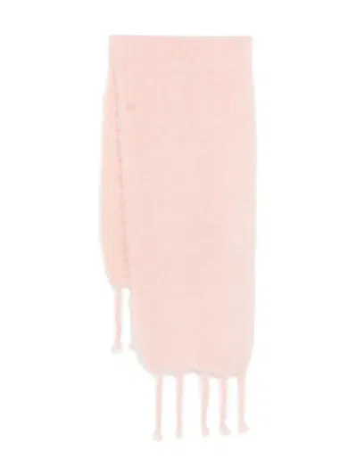 Jil Sander+ Logo-patch Scarf In Pink