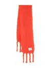 Jil Sander Logo-patch Scarf In Red