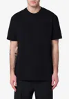Jil Sander Logo Patch Solid T-shirt In Black