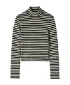 Jil Sander Logo-patch Stripe-pattern Top In Black