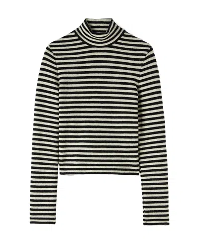 JIL SANDER JIL SANDER STRIPED HIGH-NECK TOP
