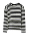 Jil Sander Gestreiftes T-shirt Mit Logo-patch In Black
