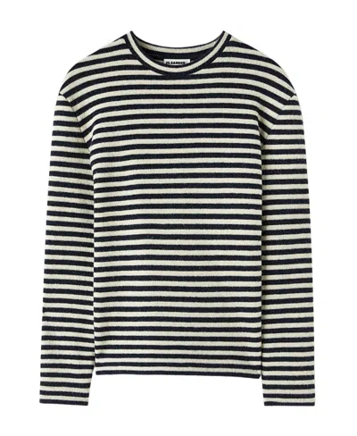JIL SANDER JIL SANDER STRIPED CREWNECK T-SHIRT