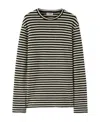 Jil Sander Boiled Striped Wool Compact Jersey In Nude