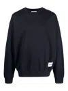 Jil Sander Logo-patch Cotton Sweatshirt In Blue