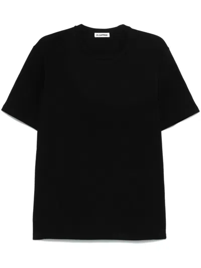 Jil Sander Logo-patch T-shirt In Black