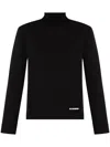 Jil Sander Ribbed-effect Sweatshirt In Black