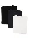 Jil Sander Logo-patch T-shirt (pack Of Three) In White