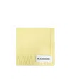 Jil Sander Logo Patch Wool Scarf In Yellow