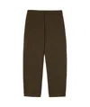 Jil Sander Tapered-hose Mit Logo-patch In Green