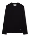 Jil Sander Round-neck Long-sleeve Knitted Top In Black