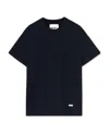 Jil Sander Logo-plaque Cotton T-shirt In Black