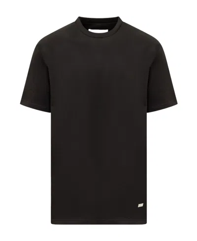 Jil Sander Logo-plaque Jersey-knit T-shirt In Black