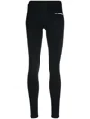 Shop Jil Sander Logo-print 7/8 Leggings In Schwarz