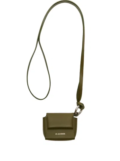 Jil Sander Logo-print Airpods Case In Green