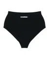 Jil Sander Logo-print Bikini Bottoms In Black