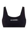 Jil Sander One-piece Black Bikini Top With Rounded Neckline In Black
